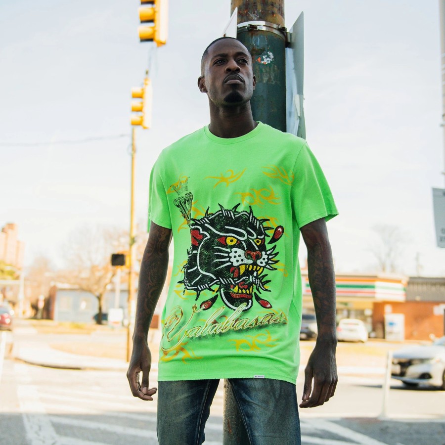 Tees | * Valabasas Bloody Panther Graphic Tee Green