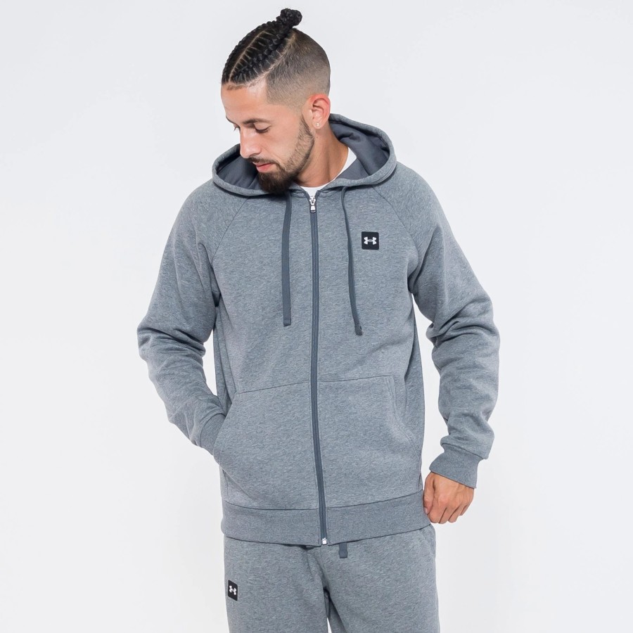 Hoodies | * Under Armour Rival Fleece Full Zip Hoodie Pitch Gray Light Heather