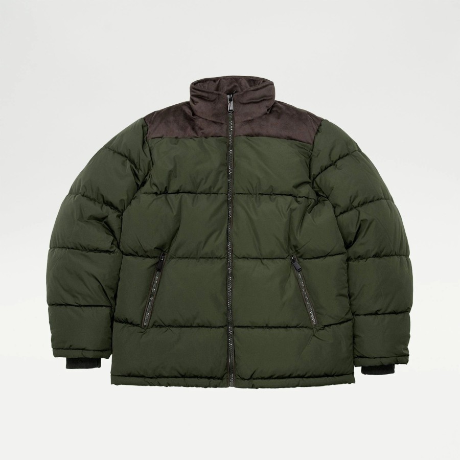 Outerwear | * Spire Rider Puffer Jacket Olive Green/Brown