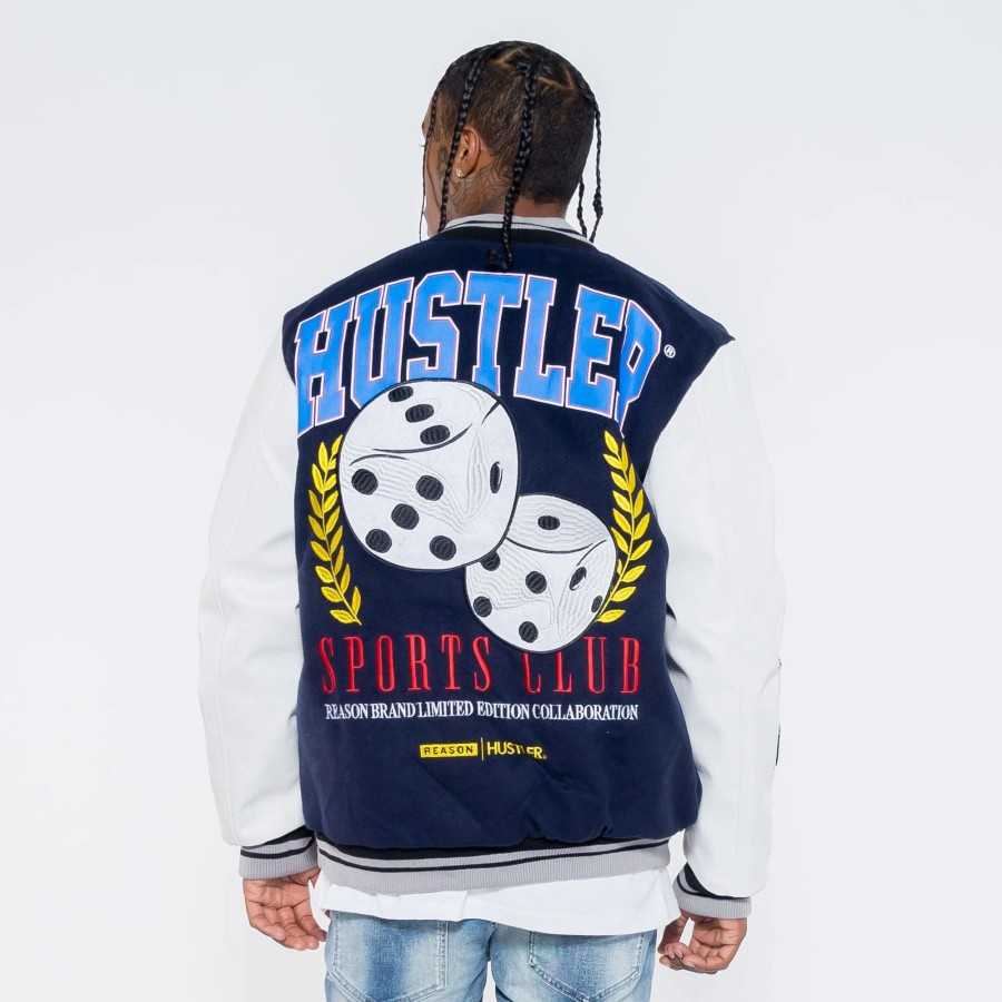 Outerwear | * Reason Hustler Varsity Jacket Navy