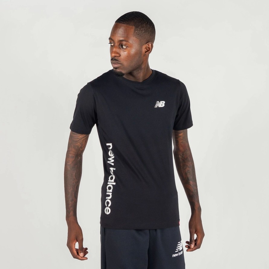 Tees | * New Balance Essentials Metallic Logo Tee Black