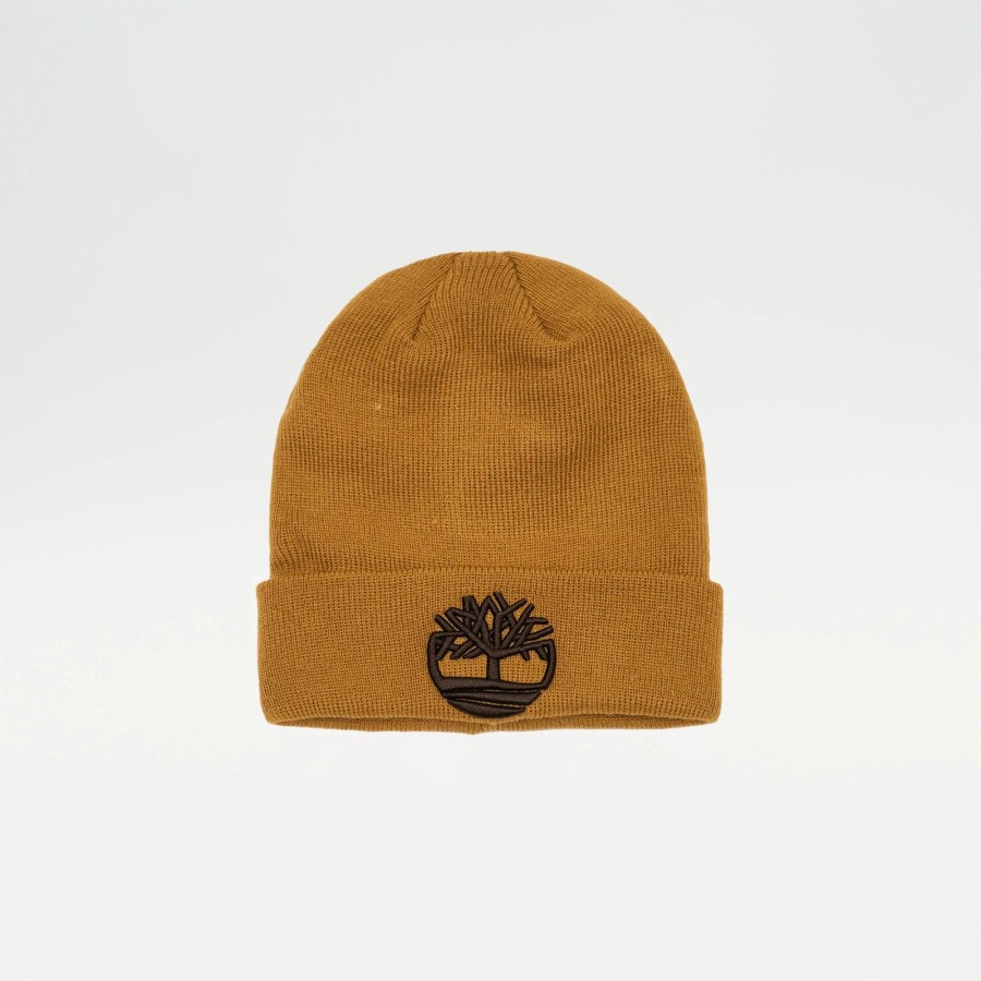 Knit | * Timberland Embroidered Knit Beanie Wheat