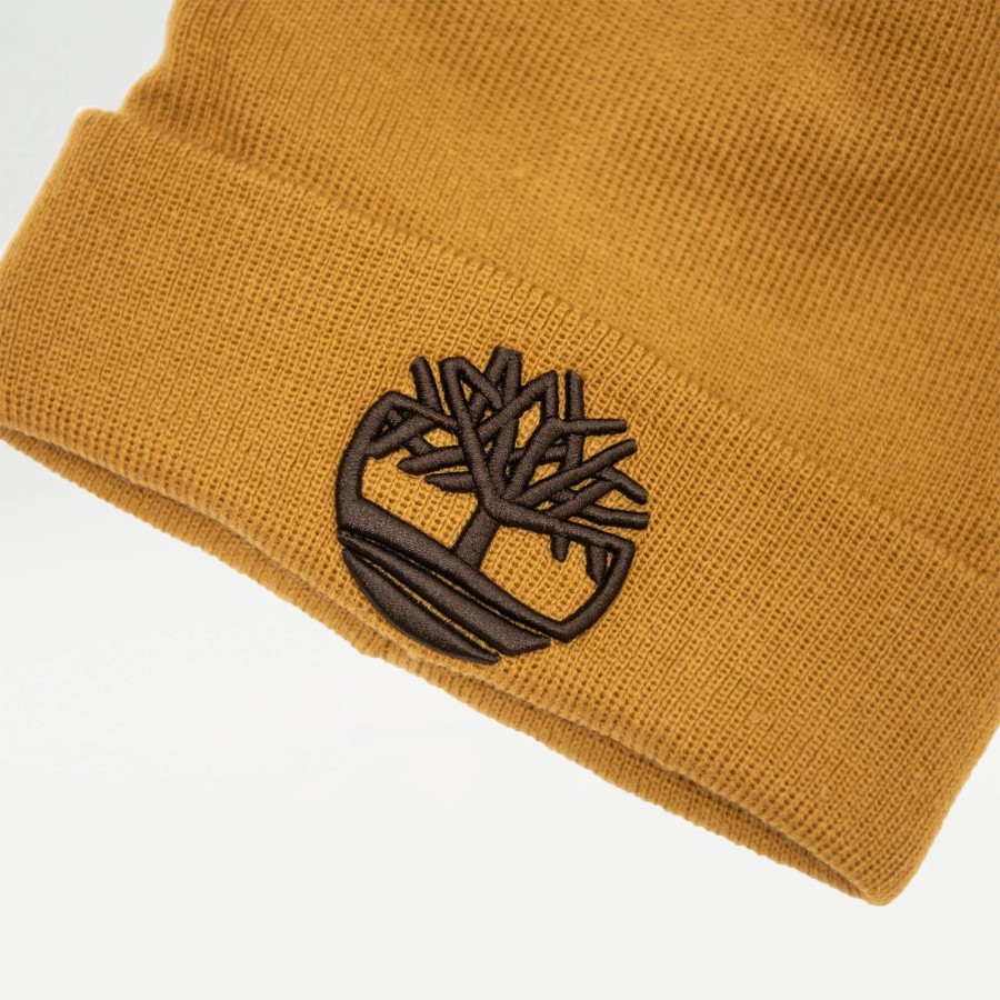 Knit | * Timberland Embroidered Knit Beanie Wheat