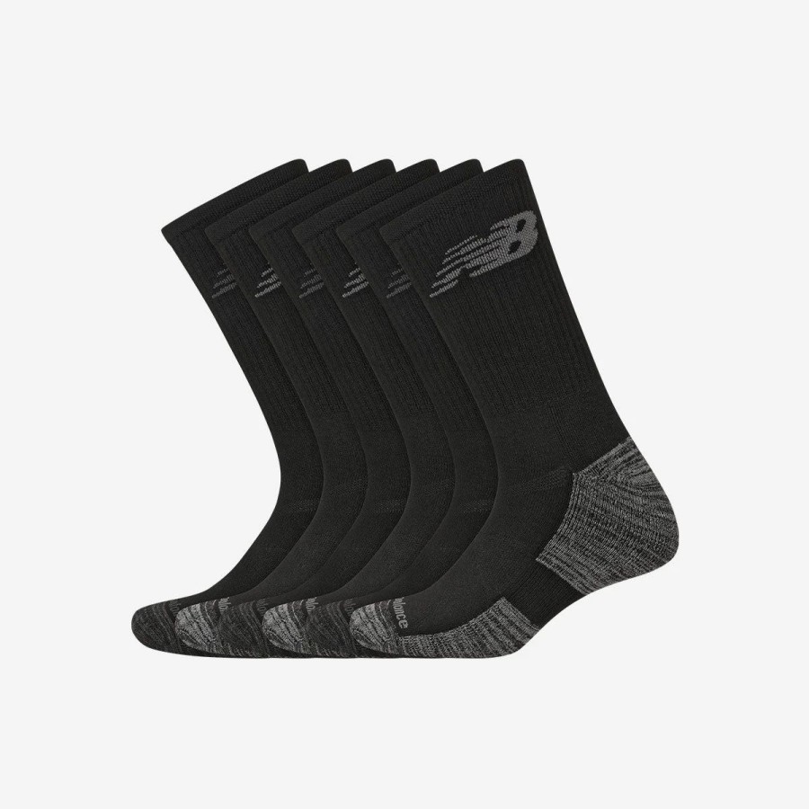 Socks | * New Balance Performance Cushion Crew Socks 6 Pack Black