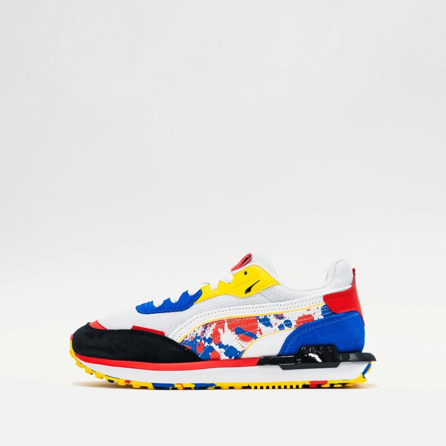 Big Kids | * Puma City Rider Splash (Big Kids) Puma White/Royal/Dandelion