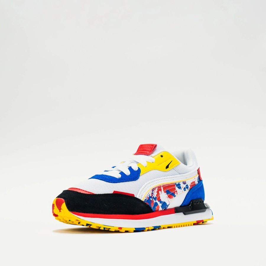 Big Kids | * Puma City Rider Splash (Big Kids) Puma White/Royal/Dandelion