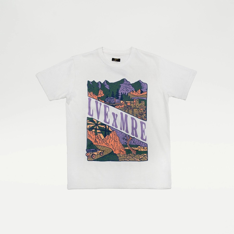 Tees | * Love More Mountain Tee White