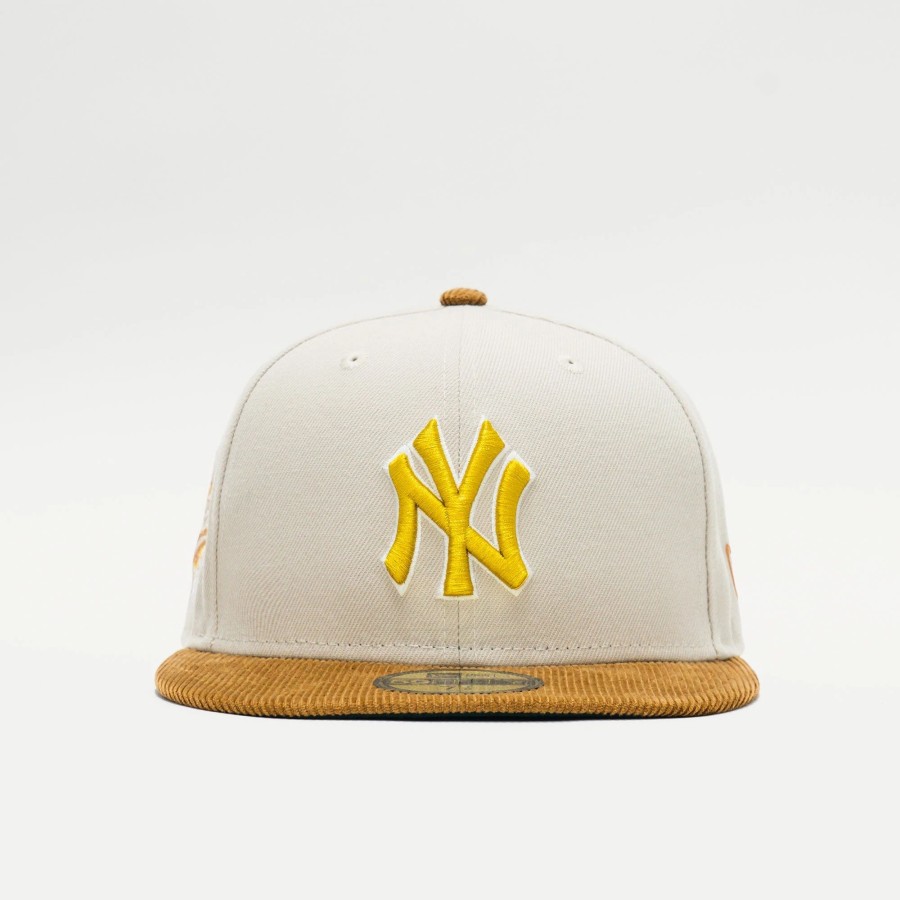 Fitted | * New Era Mlb New York Yankees Corduroy Visor 59Fifty Fitted Tan