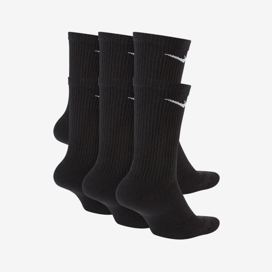 Socks | * Nike Everyday Cushioned Crew Socks (6 Pairs) Black/White