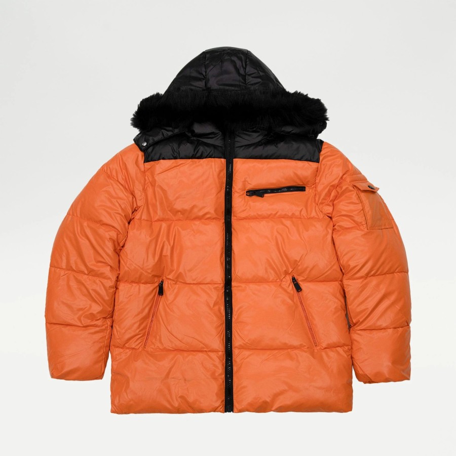 Outerwear | * Spire Monster 2 Puffer Jacket Orange/Black